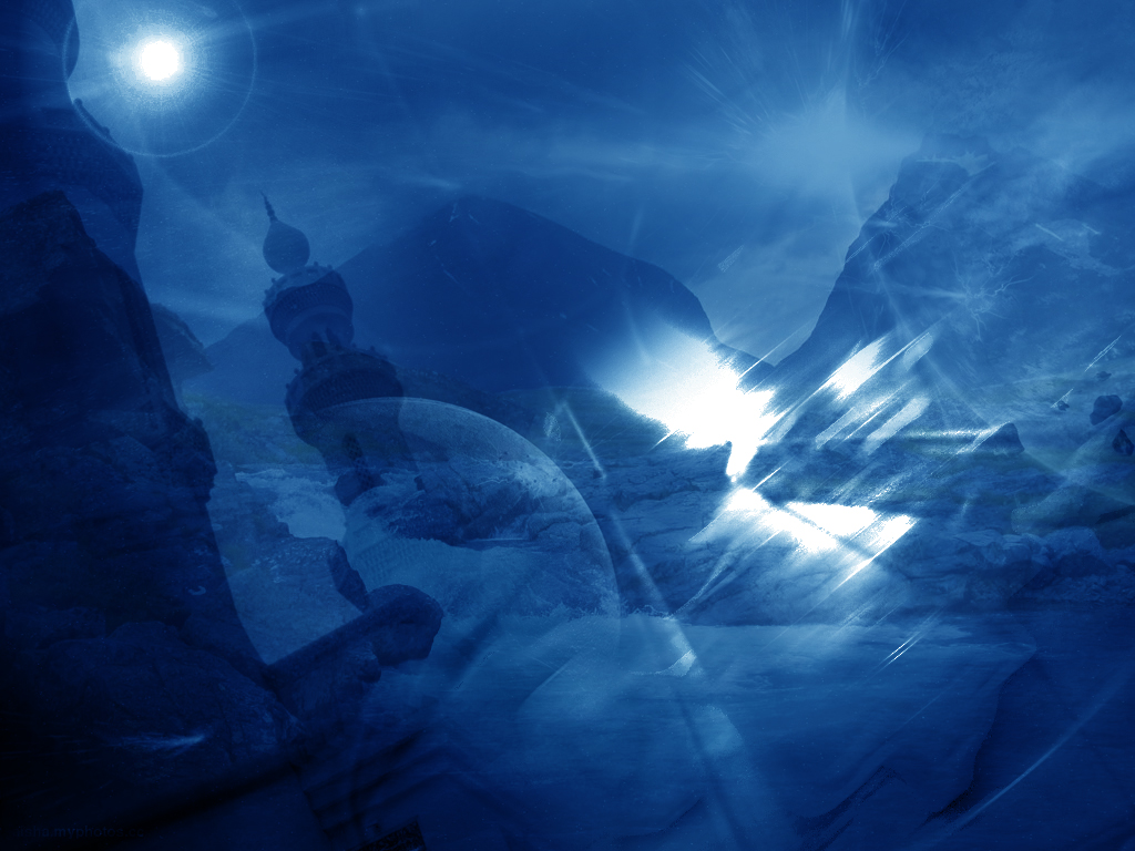 Wallpapers Digital Art Style Islamic Islam Blue