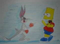 Wallpapers Art - Pencil Bugs & Bart Battle!!