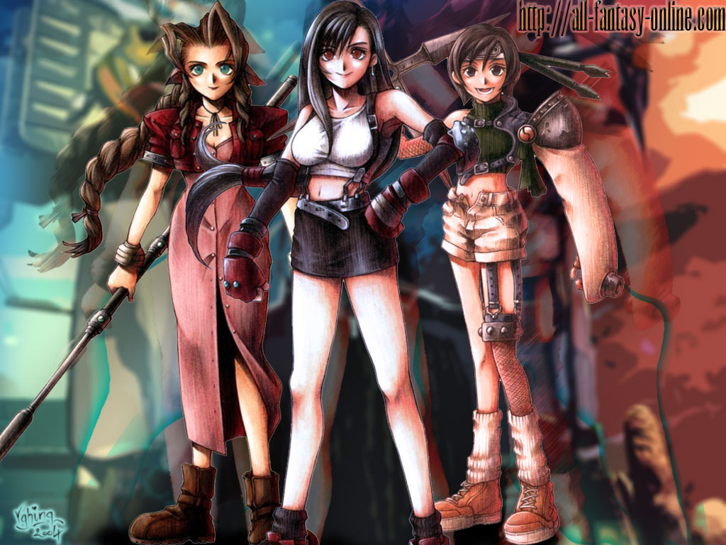 Wallpapers Video Games Final Fantasy VII Aerith Tifa et Yuffie