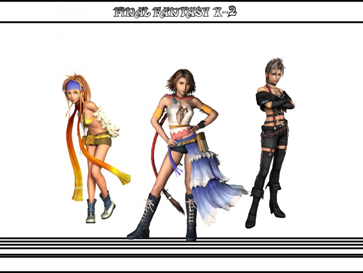 Fonds d'cran Jeux Vido Final Fantasy X-2 3D:Rikku-Yuna-Paine