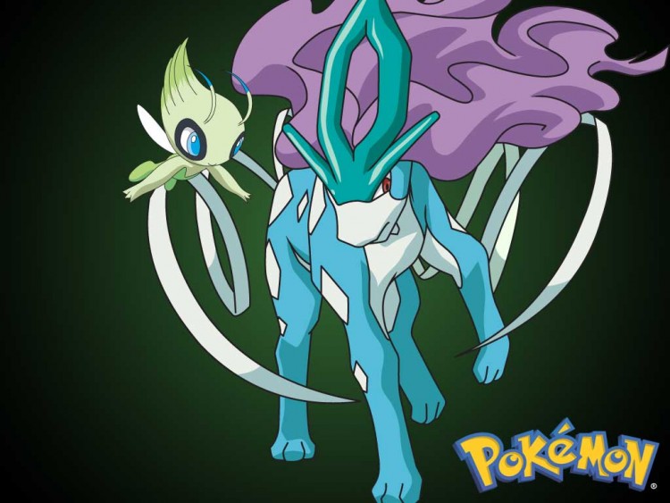 Wallpapers Video Games Pokemon Suicune et son protg