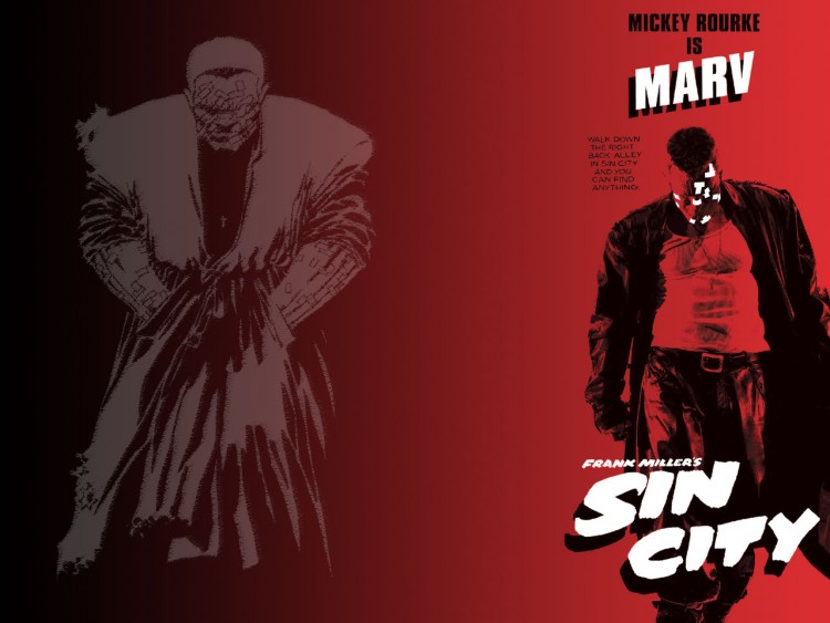 Wallpapers Movies Sin City Marv - Mickey Rourke