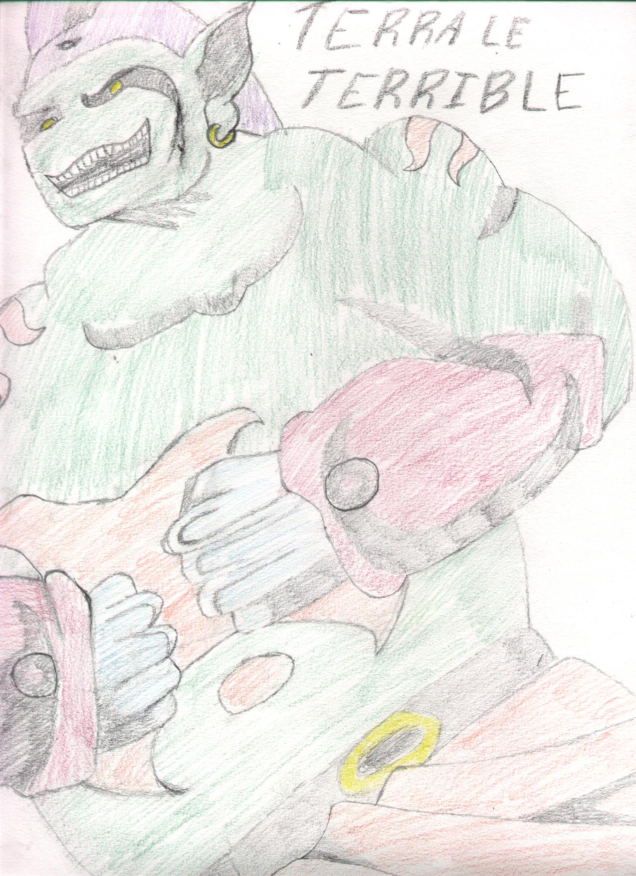 Fonds d'cran Art - Crayon Manga - Dragon Ball Z terra le terrible