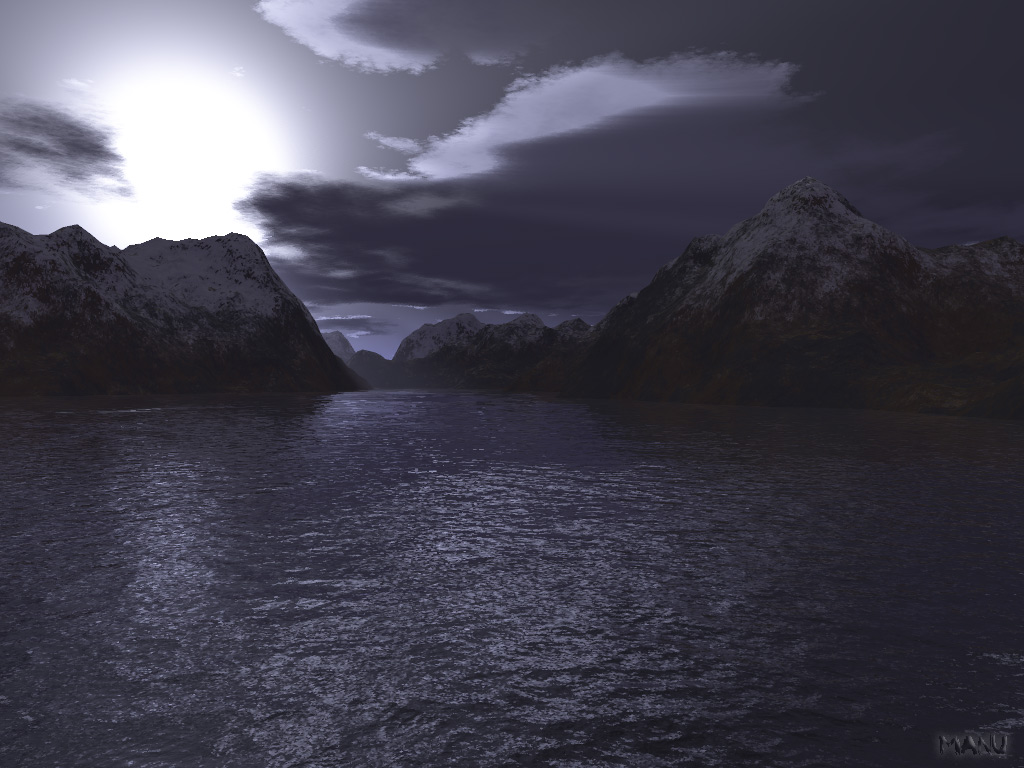 Wallpapers Digital Art 3D - Terragen Moonlight