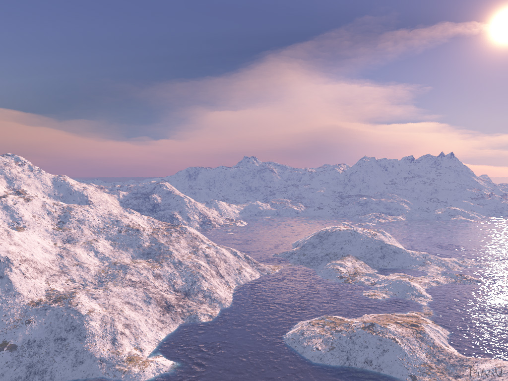 Wallpapers Digital Art 3D - Terragen Antartica