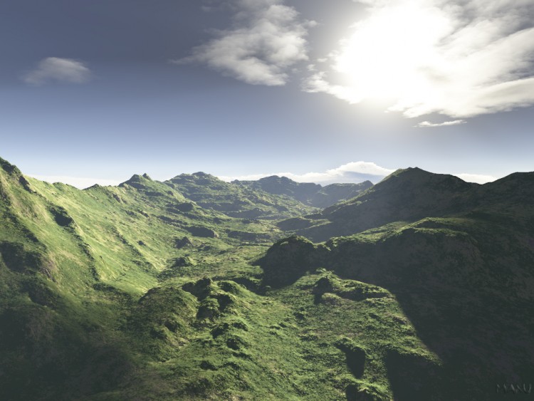 Fonds d'cran Art - Numrique 3D - Terragen Les Alpes