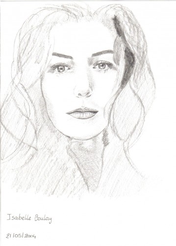 Wallpapers Art - Pencil Portraits Isabelle Boulay