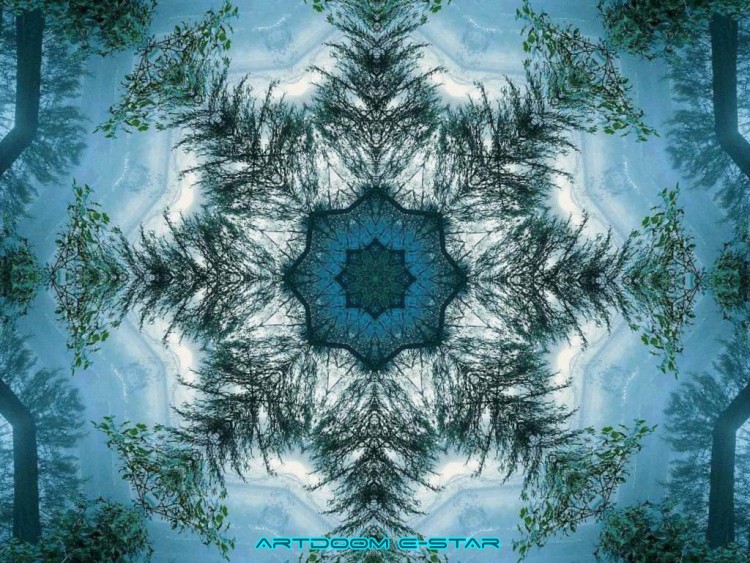 Wallpapers Digital Art Fractals, Kaleidoscope Perfect Blue