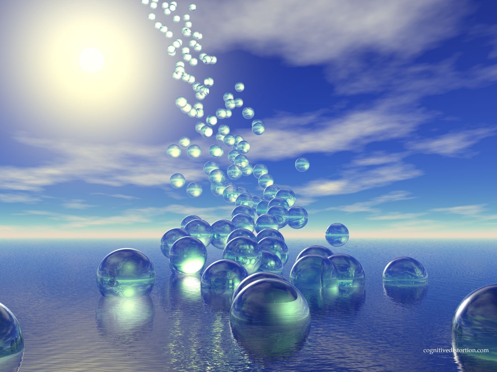 Wallpapers Digital Art Abstract Bulles sur mer