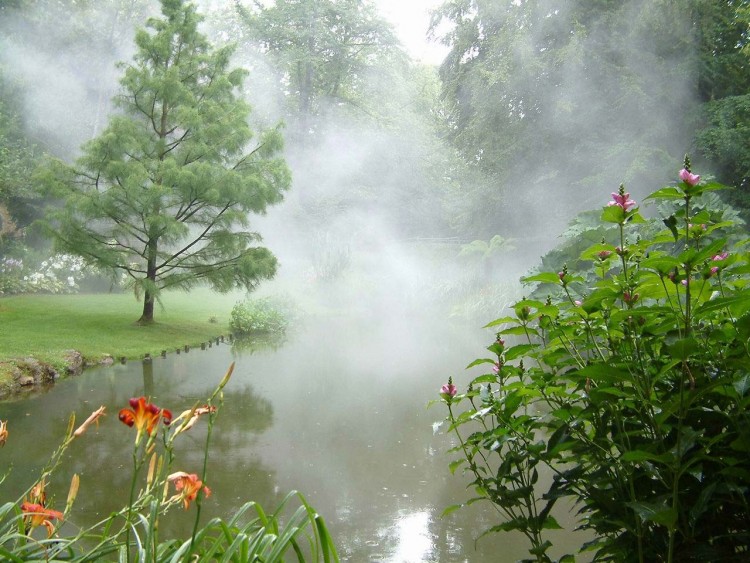 Fonds d'cran Nature Parcs - Jardins Brume sur le Puy du Fou