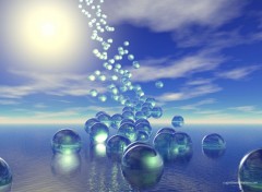 Wallpapers Digital Art Bulles sur mer