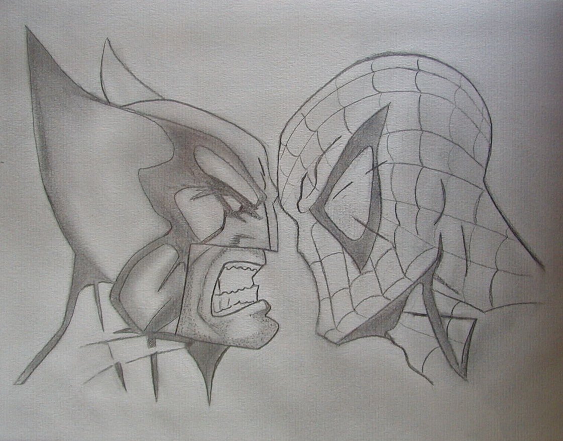 Wallpapers Art - Pencil Comics - Comics wolverine contre spiderman