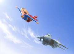 Wallpapers Digital Art Super Girl vole