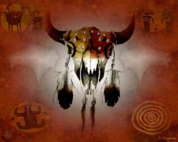 Wallpapers Digital Art Primal Humans Sacred Skull