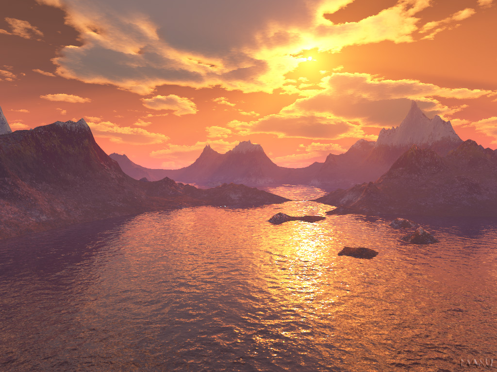 Wallpapers Digital Art 3D - Terragen Orange coeli