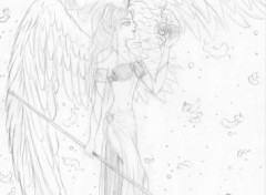 Wallpapers Art - Pencil Sky Angel