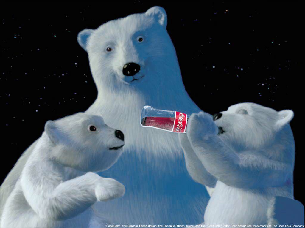 Wallpapers Brands - Advertising Coca-Cola les ours sont accrocs au coca