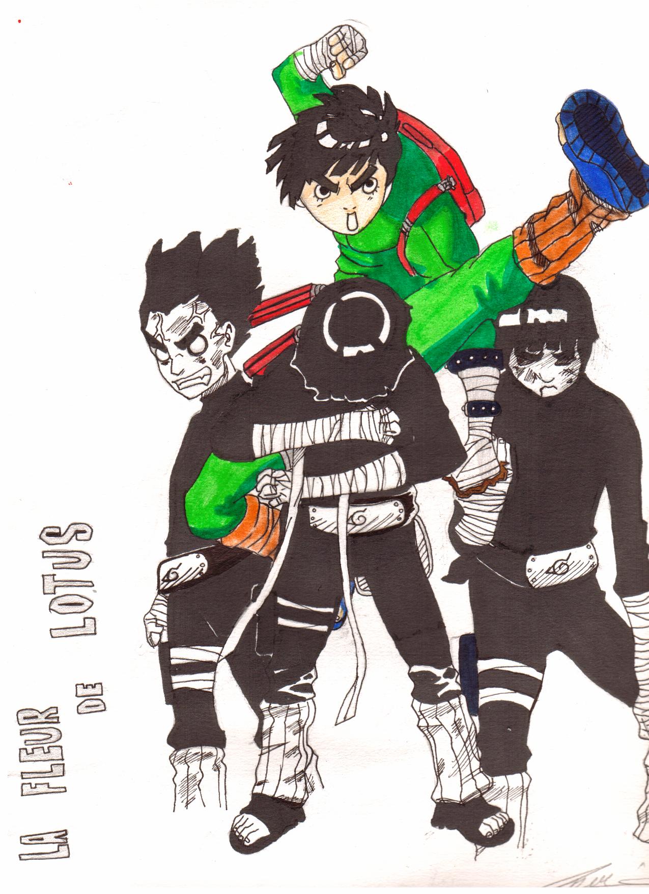 Wallpapers Art - Pencil Manga - Naruto ROCK LEE de naruto