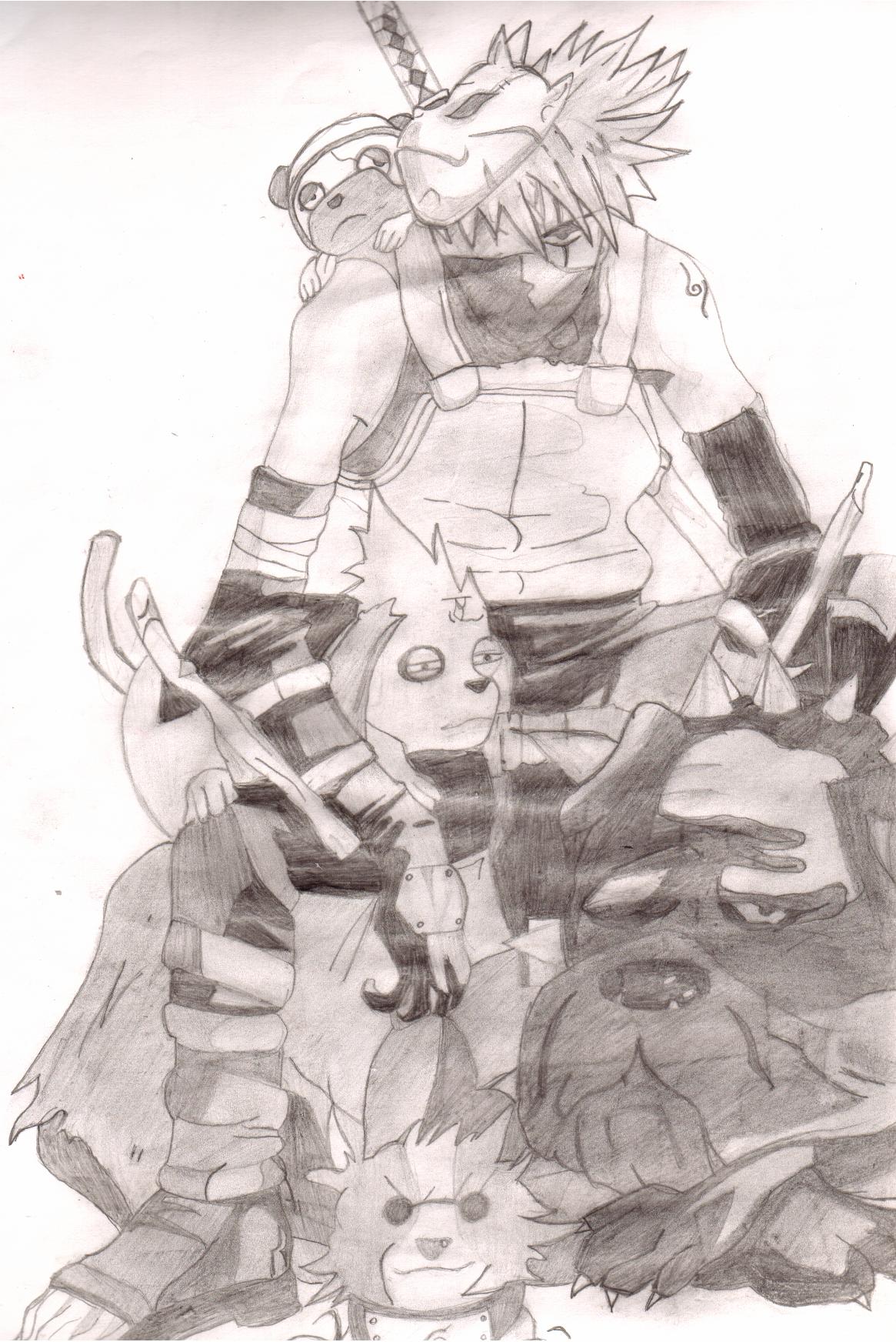 Wallpapers Art - Pencil Manga - Naruto KAKASHI