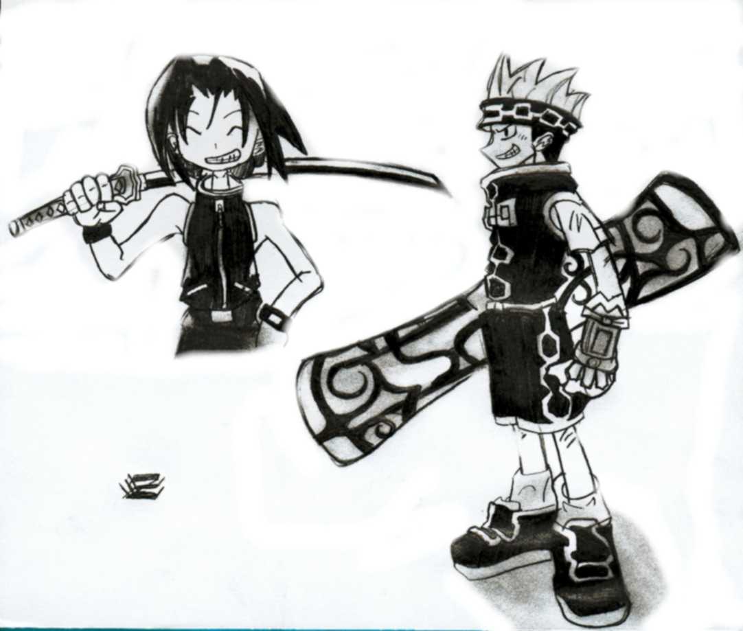 Fonds d'cran Art - Crayon Manga - Shaman King oyh et HoroHoro