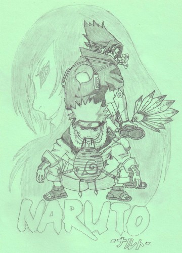 Wallpapers Art - Pencil Manga - Naruto Naruto et Sasuke