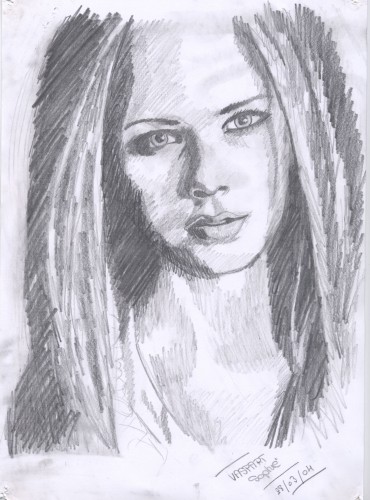 Wallpapers Art - Pencil Portraits Avril Lavigne