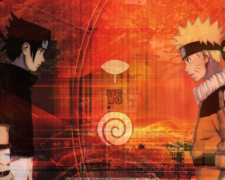 Fonds d'cran Manga Naruto Uchiha vs Uzumaki