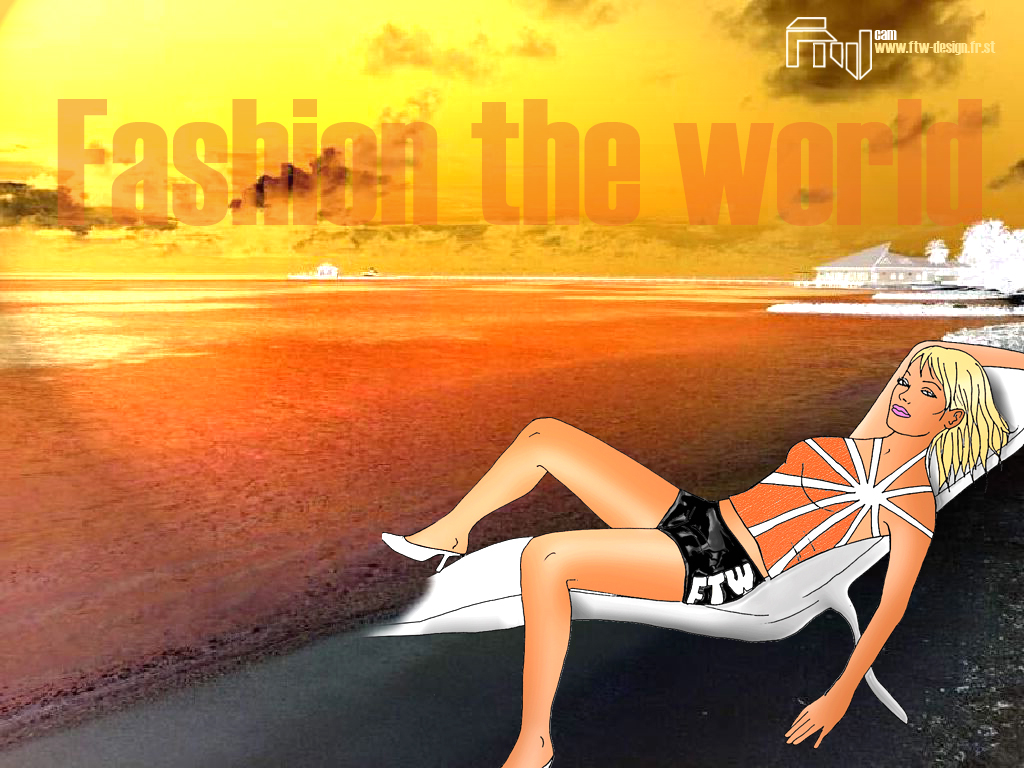 Wallpapers Digital Art Fashion Beach Lady