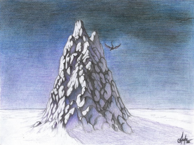 Wallpapers Art - Pencil Landscapes Weird mountain.