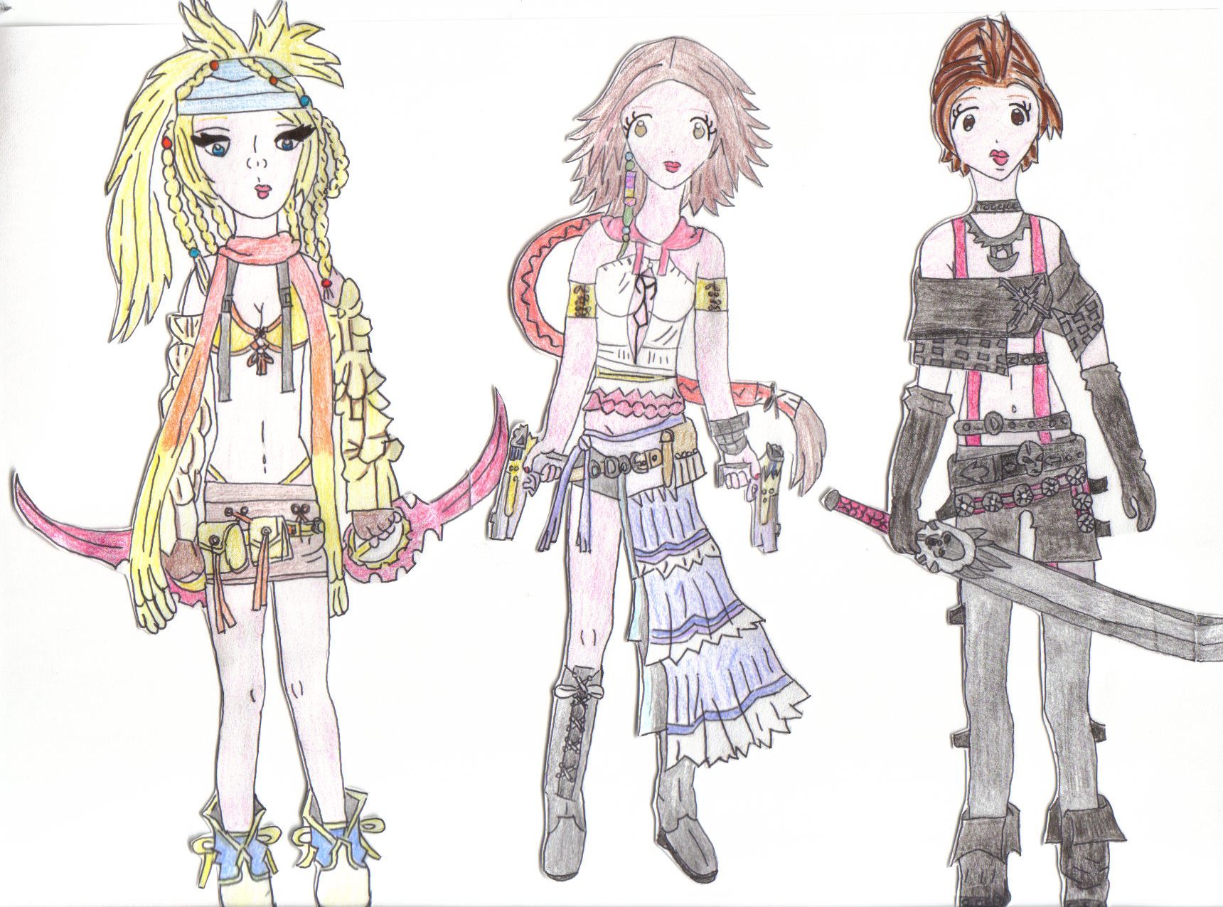 Fonds d'cran Art - Crayon Personnages Final fantasy