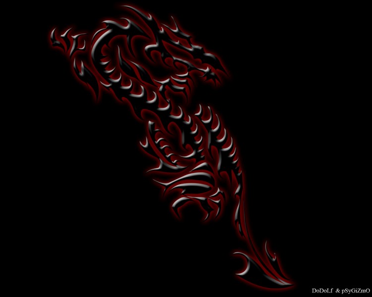 Wallpapers Digital Art Style Tribal Dragon