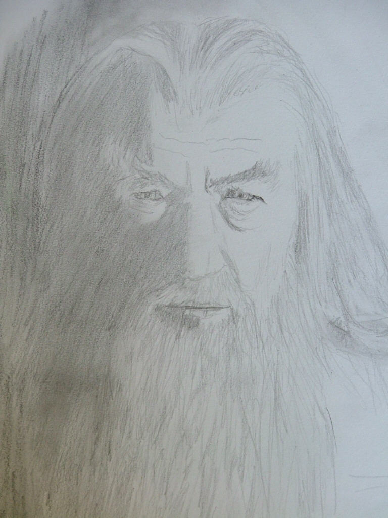 Fonds d'cran Art - Crayon Fantasy - Seigneur des anneaux gandalf