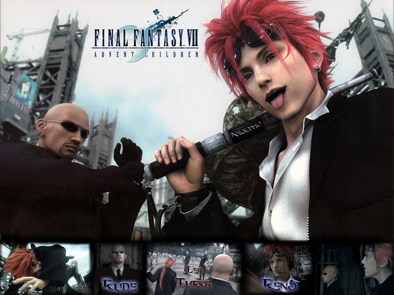 Fonds d'cran Jeux Vido Final Fantasy Advent Children Reno & Rude