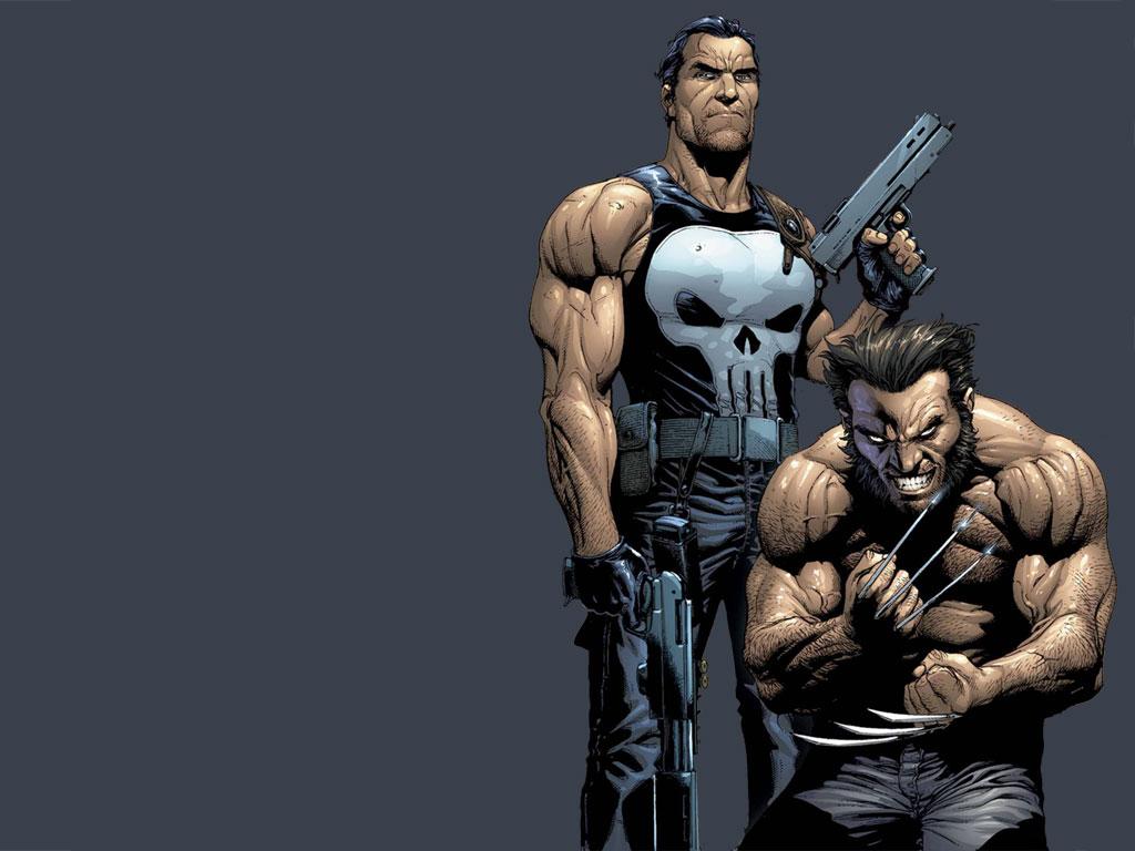 Fonds d'cran Comics et BDs Punisher Punisher & Wolverine