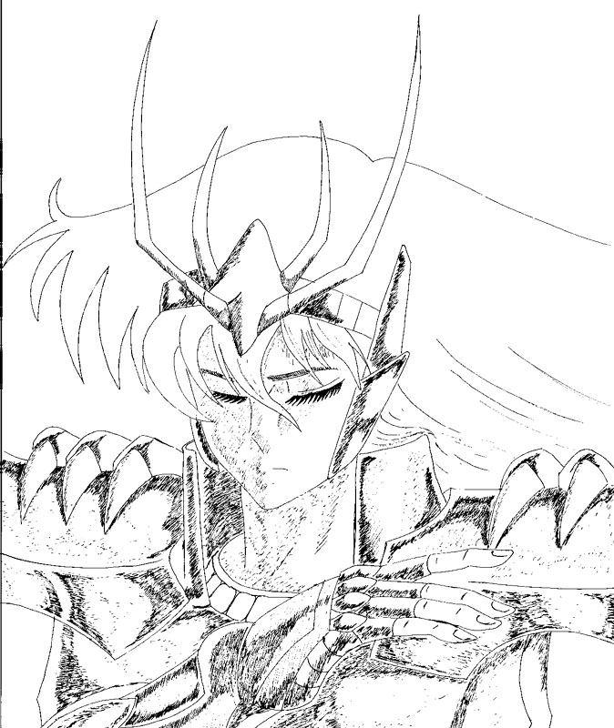 Fonds d'cran Art - Crayon Manga - Saint Seiya chevalier du dragon