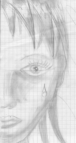 Fonds d'cran Art - Crayon Portraits a little tear