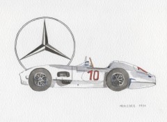 Wallpapers Art - Painting Mercedes 1954