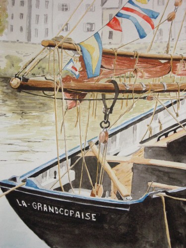 Wallpapers Art - Painting Navy and Harbour La Grandcopaise