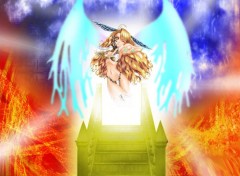 Wallpapers Fantasy and Science Fiction un ange tomb du ciel