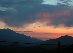 Fonds d'cran Nature coucher de soleil sur le ventoux