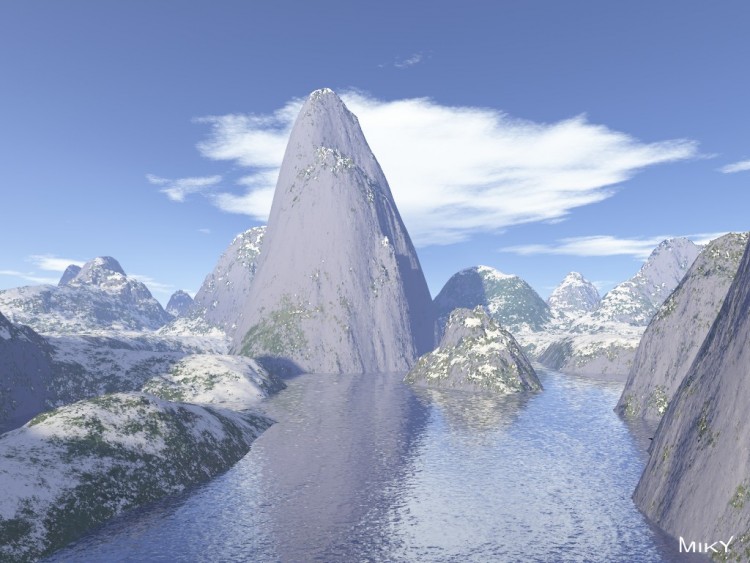 Wallpapers Digital Art 3D - Terragen Mountain's pike