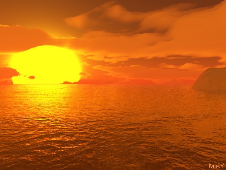 Wallpapers Digital Art 3D - Terragen Sunset