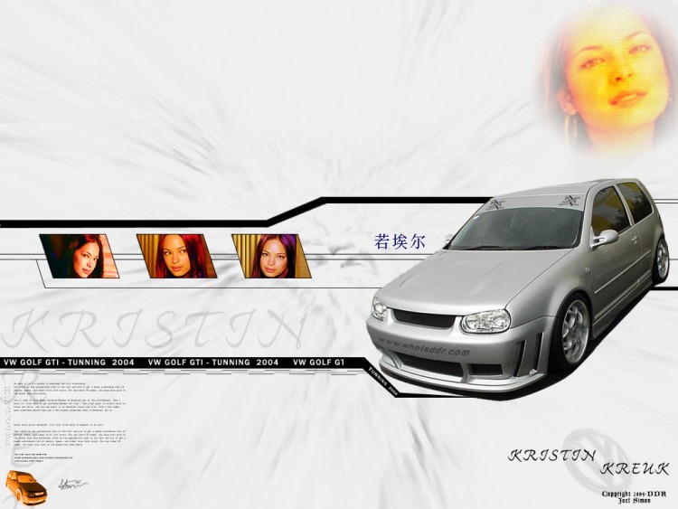 Wallpapers Cars Girls and cars Kristin kreuk - golf Gti