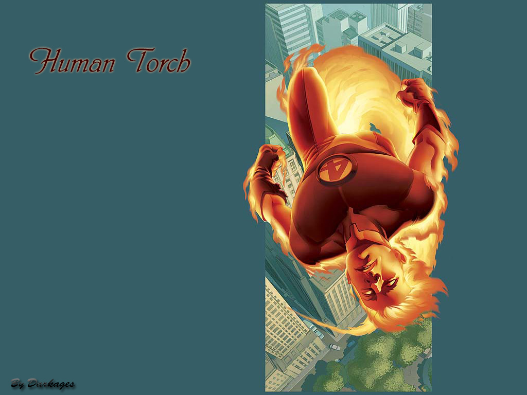 Fonds d'cran Comics et BDs Les 4 Fantastiques Human Torch