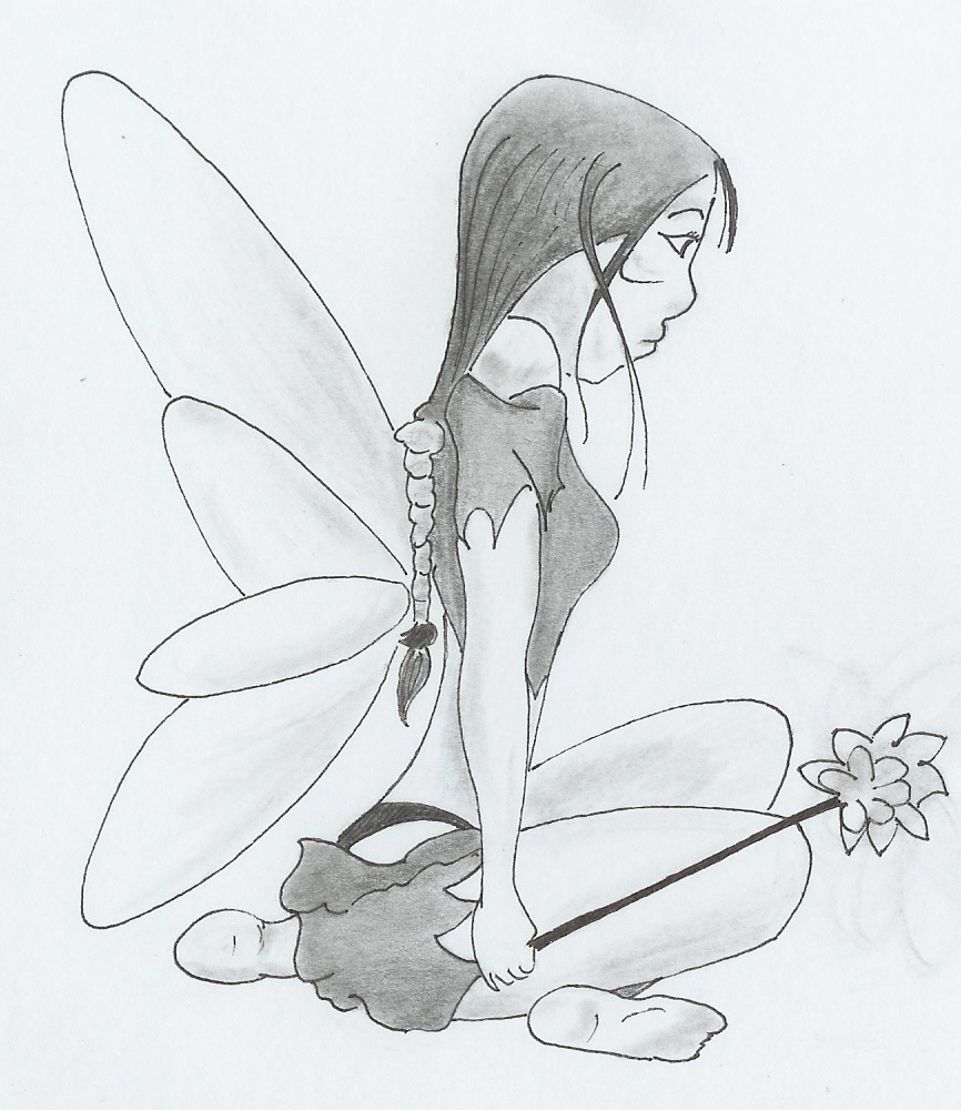 Wallpapers Art - Pencil Fantasy - Fairies petite fe