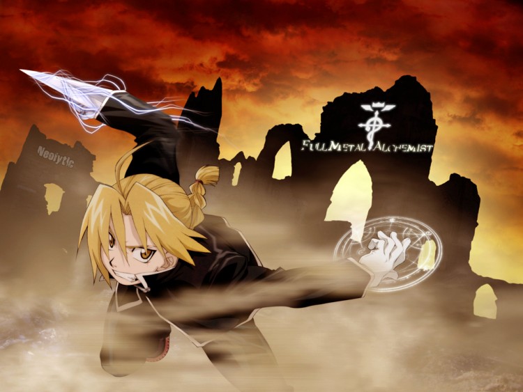 Fonds d'cran Manga Full Metal Alchemist Ed en plein combat !!