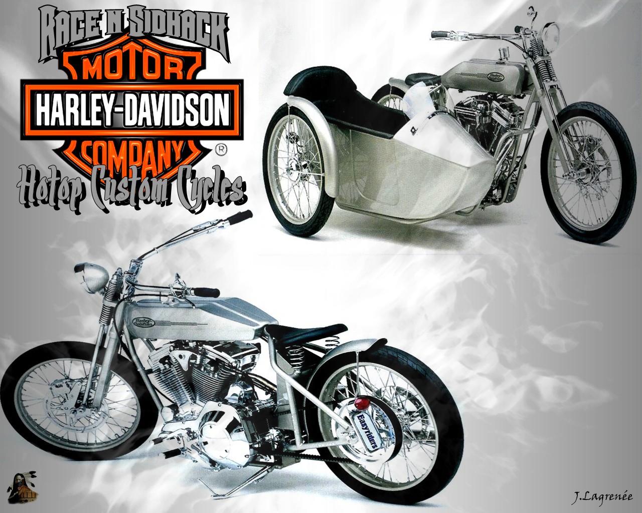 Fonds d'cran Motos Harley Davidson Race