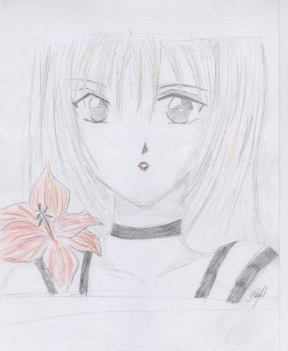 Fonds d'cran Art - Crayon Manga - Personnages why do you look at me like this?