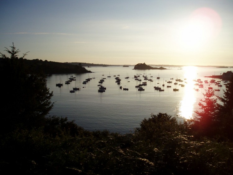 Fonds d'cran Nature Couchers et levers de Soleil aurore sur la baie de terenez