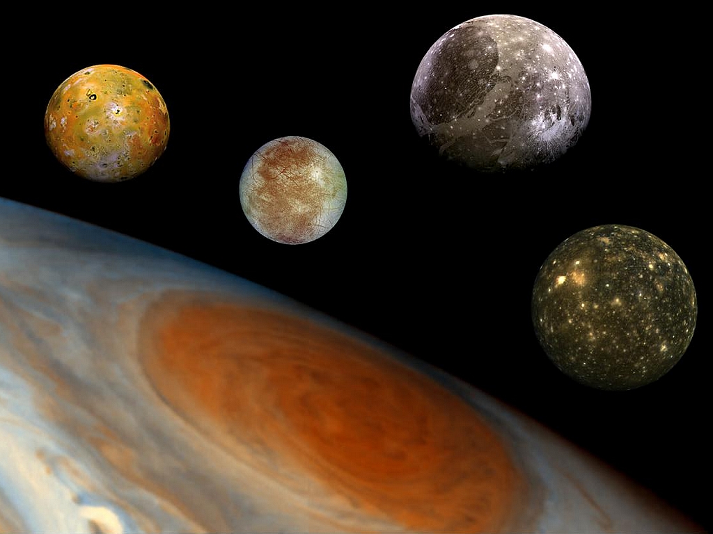 Fonds d'cran Espace Plantes Jupiter+ Io, Europa, Ganimde, Callisto